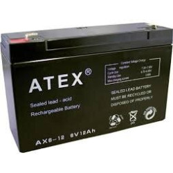 ATEX AX6-12 İNCE AKÜ 6V 12AH AMPER*10