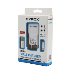 SYROX J15 ( MICRO ) USB ( SET ) SAMSUNG 2.0A MİKRO EV ŞARJ ALETİ*200