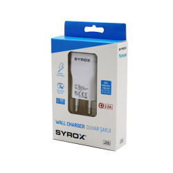 SYROX J35 CHARGE WALL CHARGER USB ( TEK BAŞLIK ) EV ŞARJI 2.1A*200