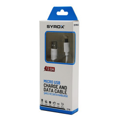 SYROX C70 ( MICRO ) USB MİKRO SAMSUNG 2.0A ŞARJ VE DATA KABLOSU 105CM*320