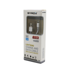 SYROX C82 ( İPHONE ) USB LIGHTNING 2.0A ŞARJ & DATA KABLOSU 2MT*320