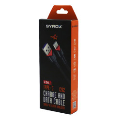 SYROX C92 PLUS ( TYPE-C ) USB ( ÖRGÜLÜ ) 2.0A ŞARJ & DATA KABLOSU*320