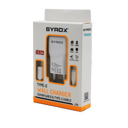 SYROX J28 ( TYPE-C ) USB ( SET ) 2.0A WALL CHARGER EV ŞARJ ALETİ*200